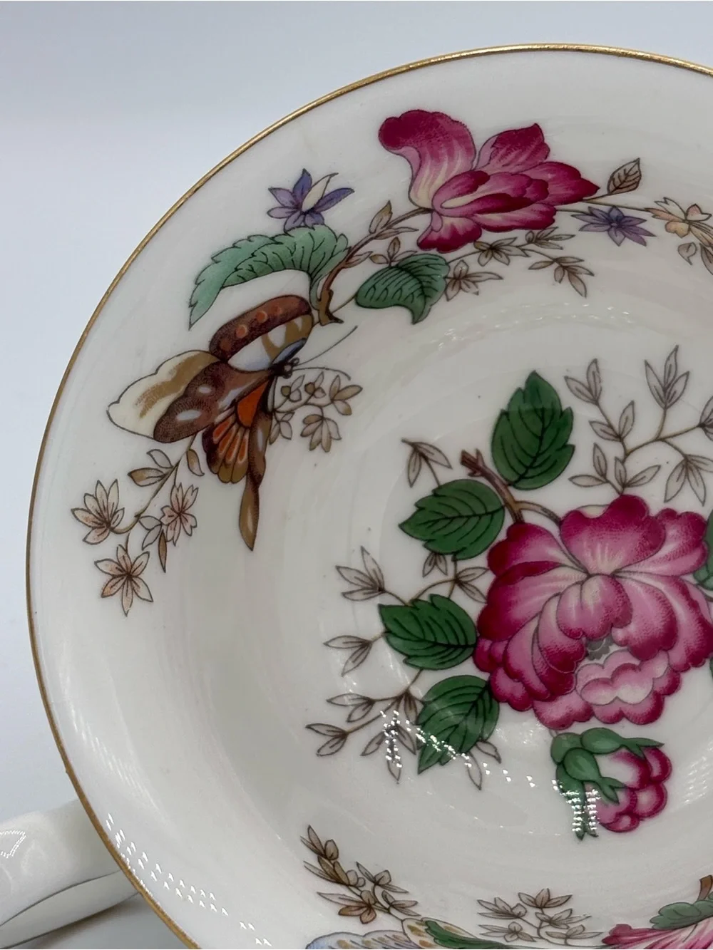 Wedgwood Charnwood Bone China Tea Cups & Saucers Set 4 England Gold Trim